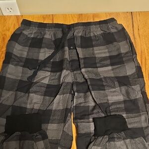 Dixxon Black and Gray Plaid Pajama Pants